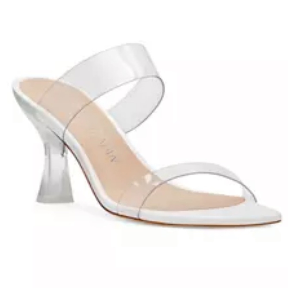 NIB Stuart Weitzman Kristal Clear Strap Heels